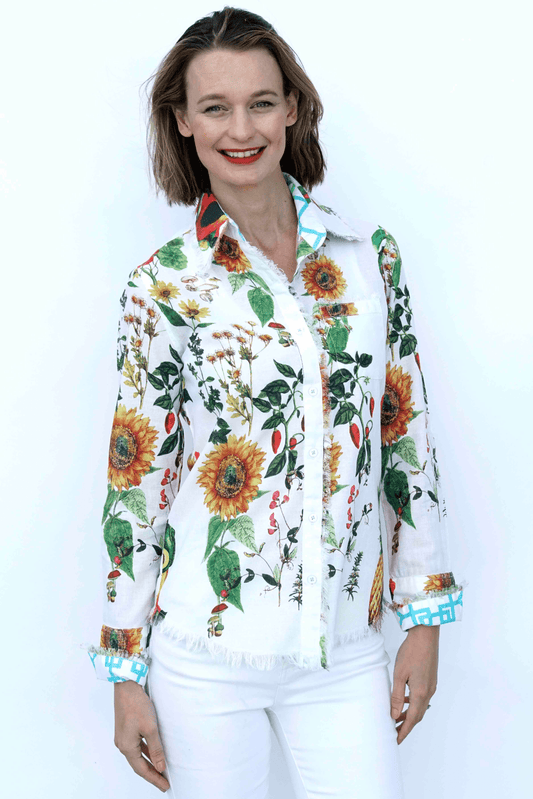 Cape Cod Tunic Sunflower Print - DIZZY LIZZIE - Banebrook Collections