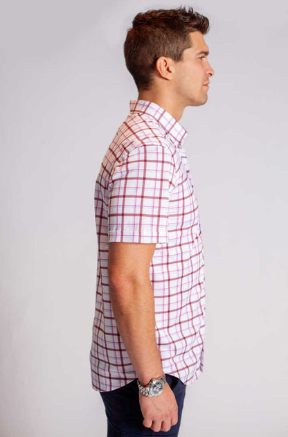 Carnaby Plaid Short Sleeve Tech Shirt - BUKI - Banebrook Collections