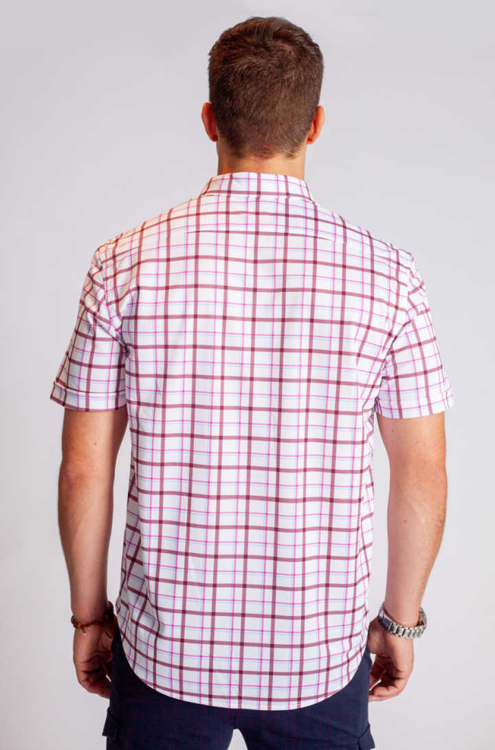 Carnaby Plaid Short Sleeve Tech Shirt - BUKI - Banebrook Collections