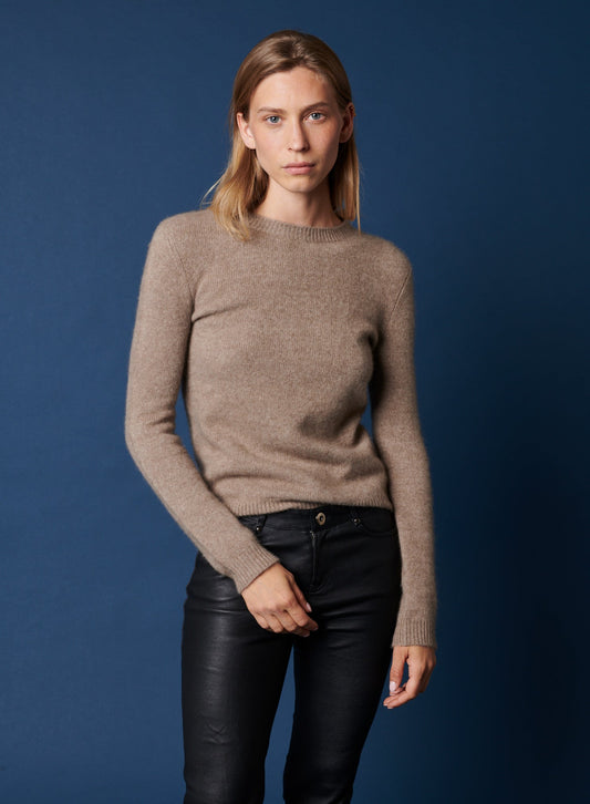 Cashmere Long Sleeve Crewneck - MAJESTIC FILATURES - Banebrook Collections