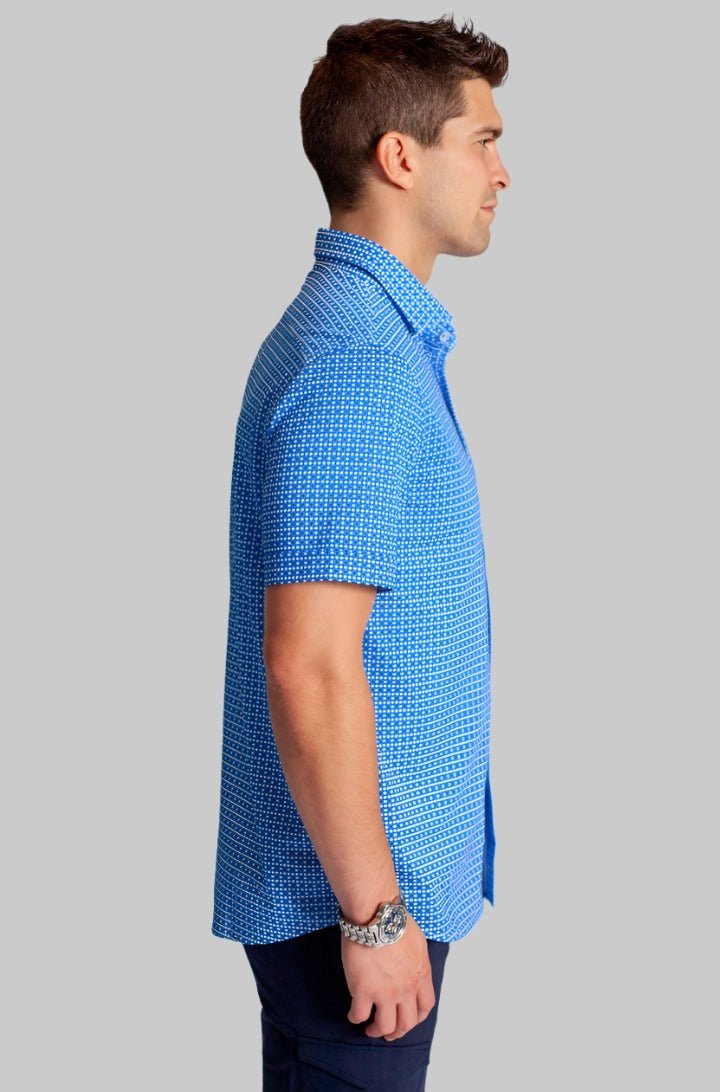 Castille Check Short Sleeve Tech Shirt - BUKI - Banebrook Collections