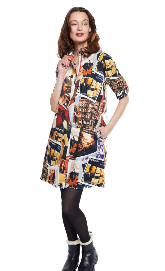 Chatham Dress Rock And Roll Print - DIZZY LIZZIE - Banebrook Collections