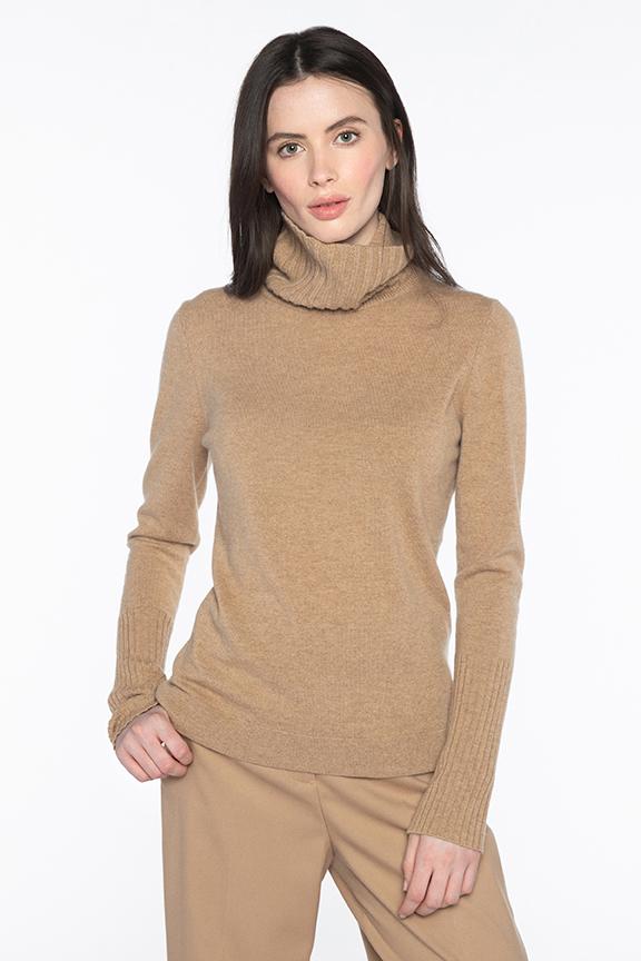 Chunky Trim T - Neck - KINROSS CASHMERE - Banebrook Collections