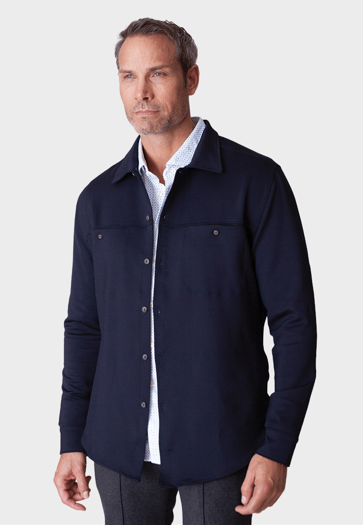 City Cpo Shirt Jacket Navy - BUKI - Banebrook Collections