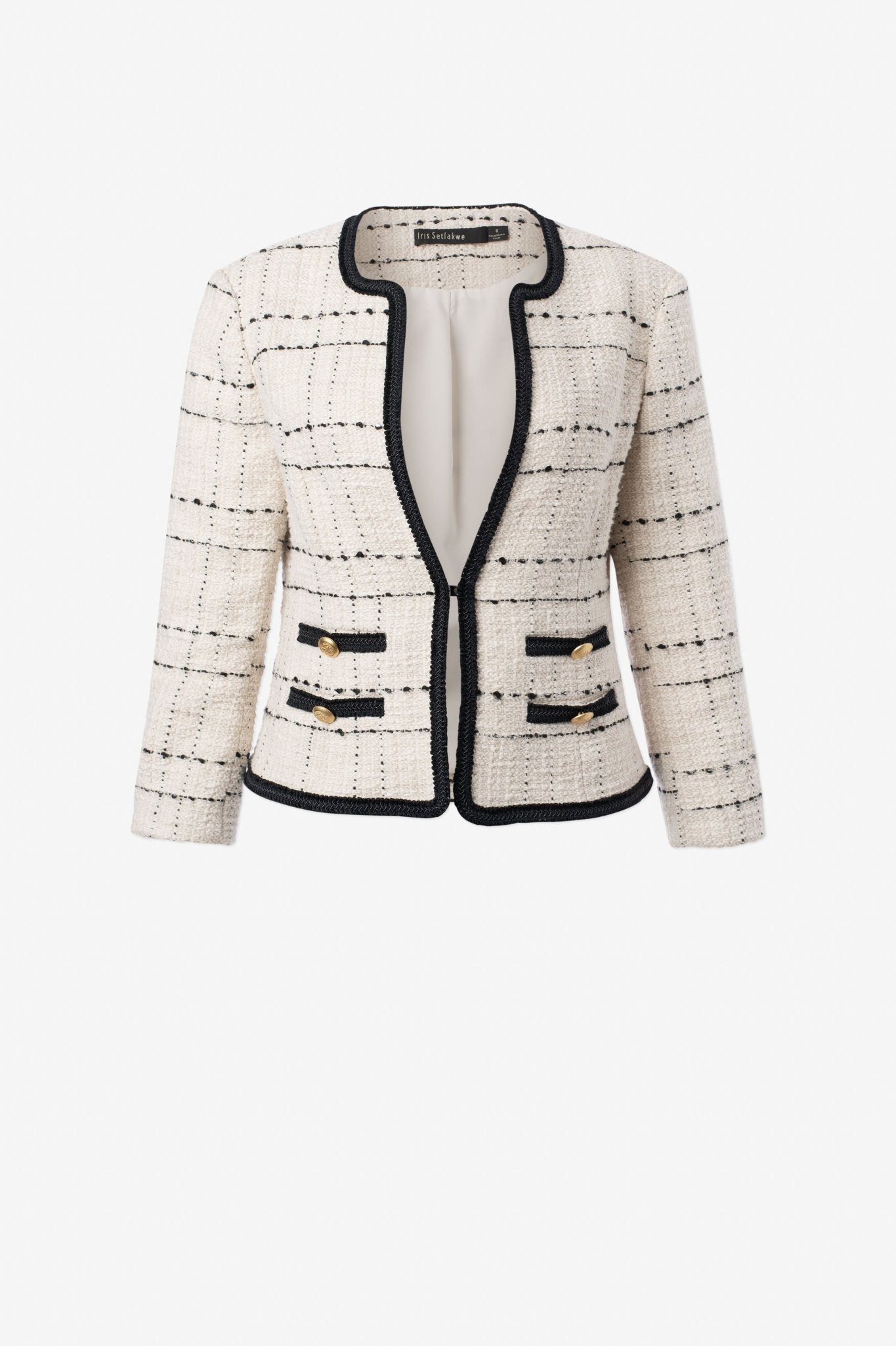 Collarless Open Front Jacket - IRIS SETLAKWE - Banebrook Collections