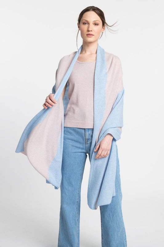 Colorblock Wrap - KINROSS CASHMERE - Banebrook Collections