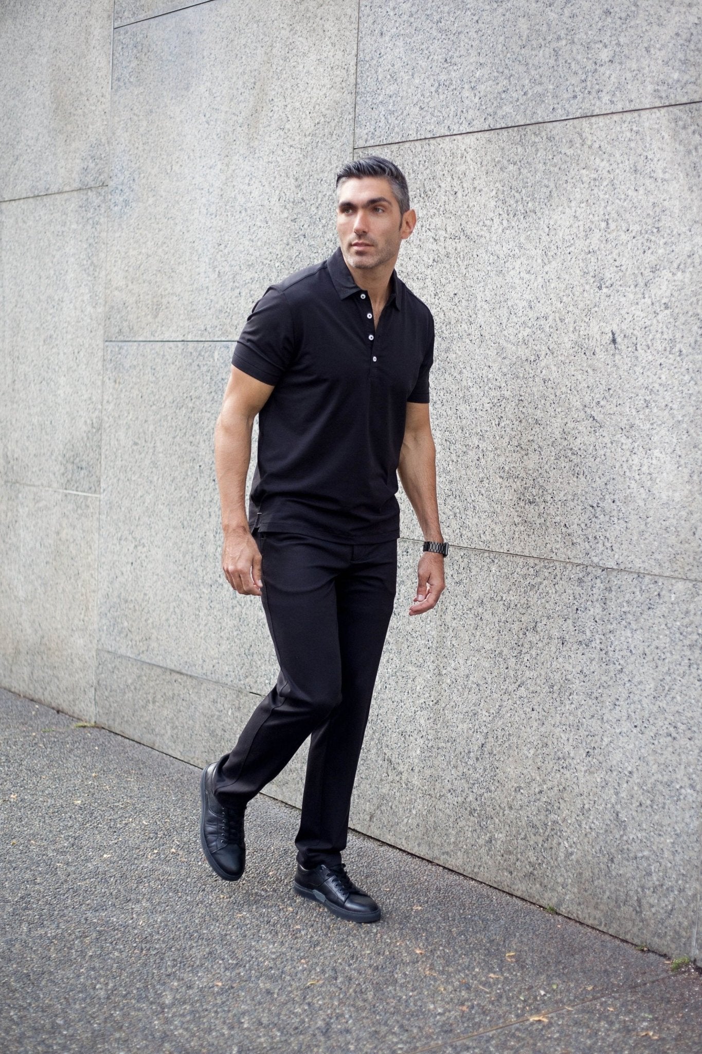 Coolest Polo Tech Shirt Black - BUKI - Banebrook Collections