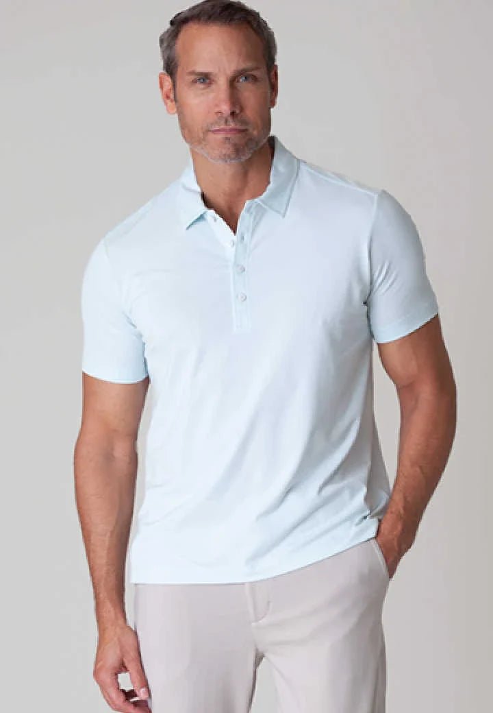 Coolest Polo Tech Shirt Light Blue - BUKI - Banebrook Collections