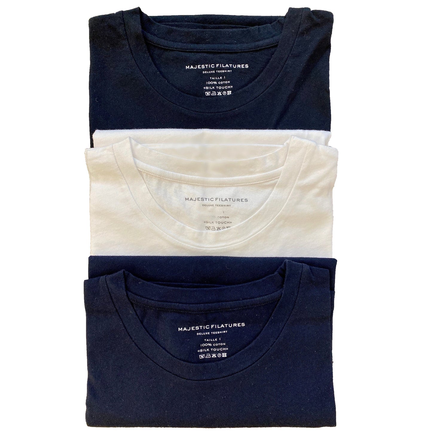 Cotton 'Silk Touch' Crewneck 3 - Piece Gift Pack - MAJESTIC FILATURES - Banebrook Collections