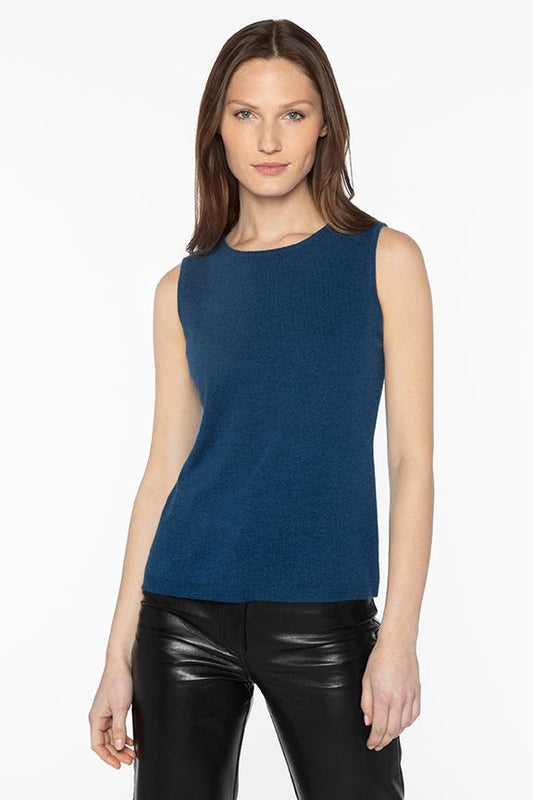 Crew Neck Tank - KINROSS CASHMERE - Banebrook Collections