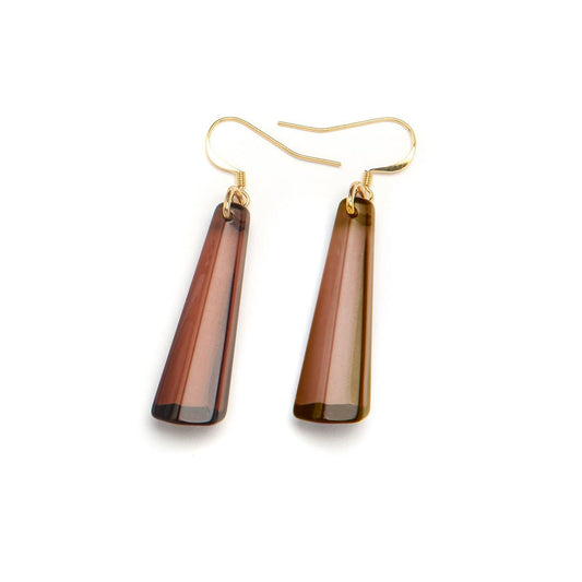 Crystal Drop Earring Coffee - PONO - Banebrook Collections