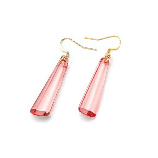 Crystal Drop Earring Coral Rose - PONO - Banebrook Collections