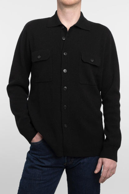 Doubleknit Shirt Jacket - KINROSS CASHMERE - Banebrook Collections