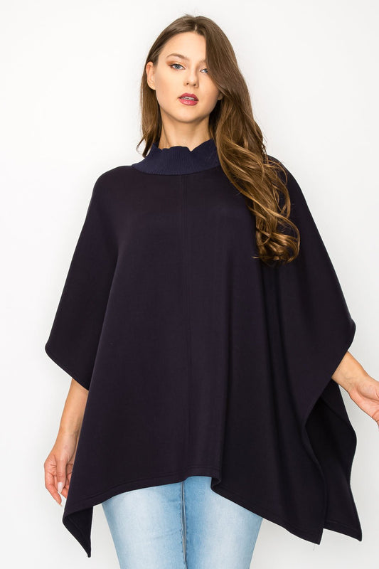 Fergie Poncho with Stretch Ribbed Neck - JOH APPAREL - Banebrook Collections