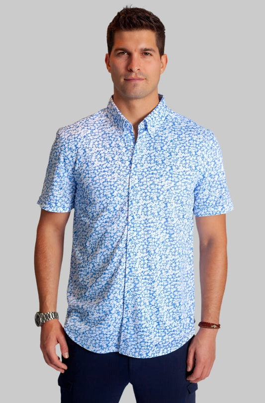 Five - O Floral Short Sleeve Tech Shirt - BUKI - Banebrook Collections