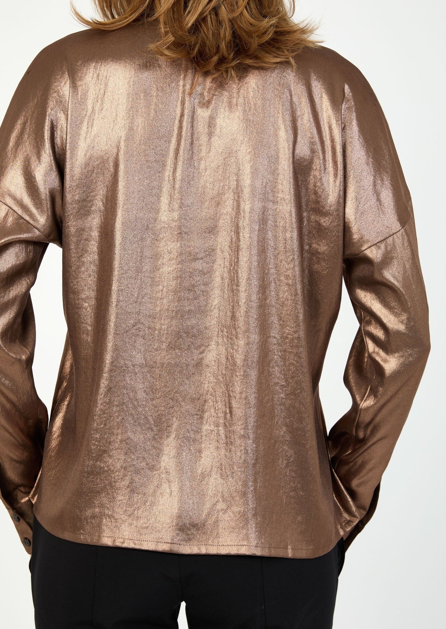 Foiled Satin Shirt - HILTON HOLLIS - Banebrook Collections