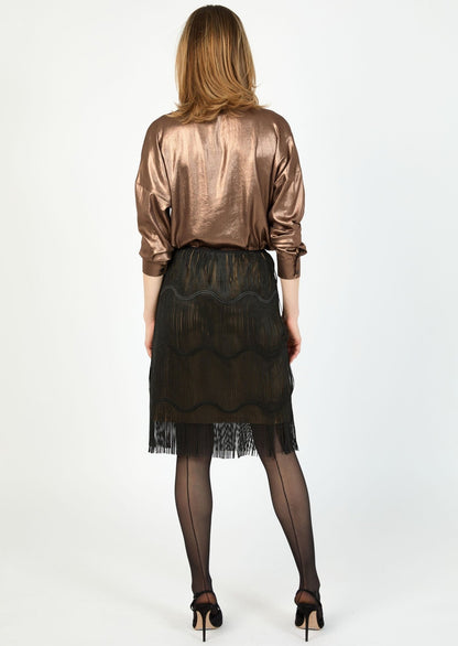 Foiled Satin Shirt - HILTON HOLLIS - Banebrook Collections