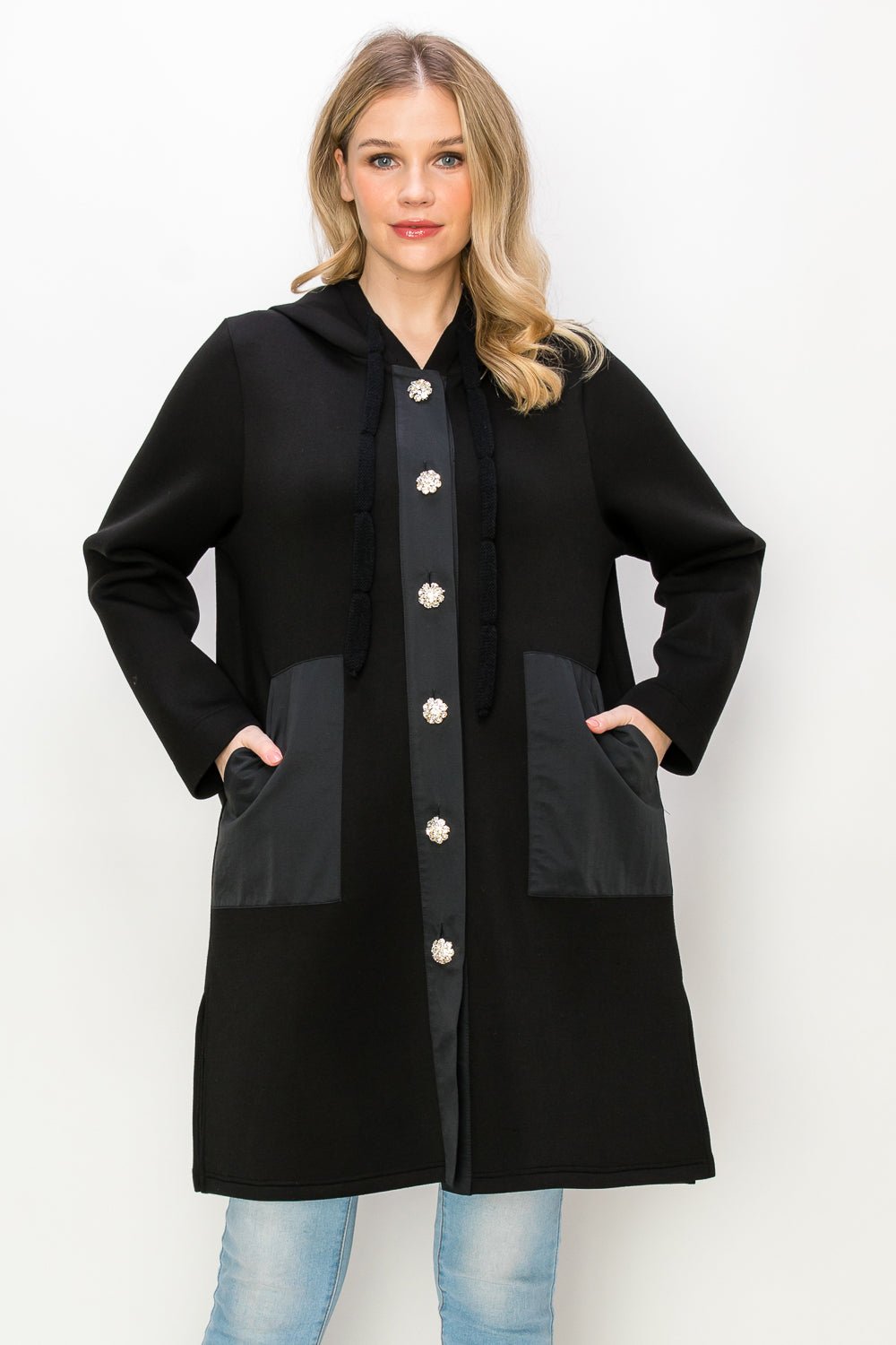 Francesca Jacket with Diamond Studs - JOH APPAREL - Banebrook Collections