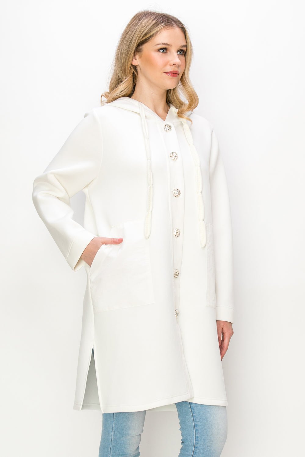 Francesca Jacket with Diamond Studs - JOH APPAREL - Banebrook Collections