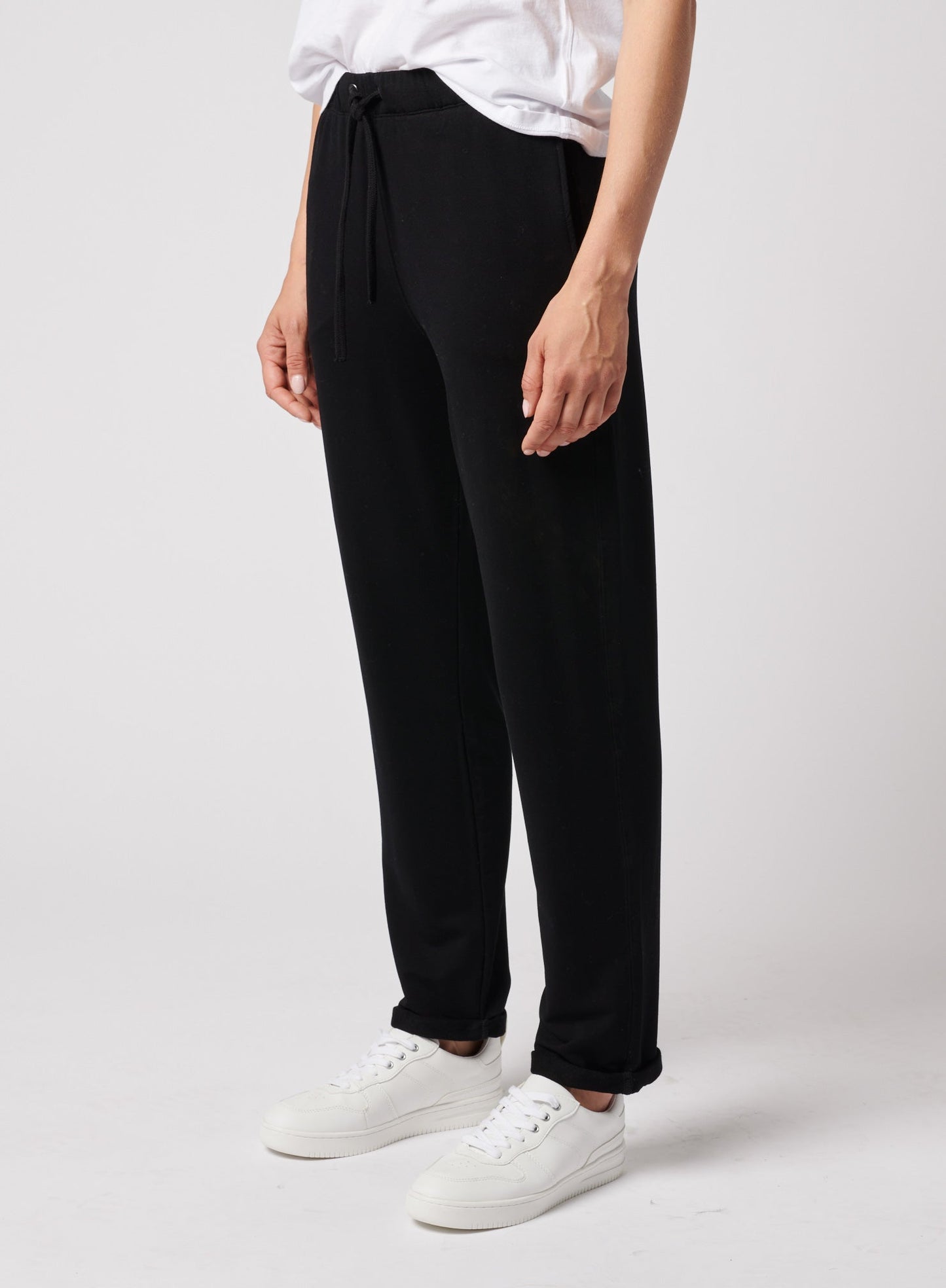 French Terry Drawstring Pant With Cuff - MAJESTIC FILATURES - Banebrook Collections