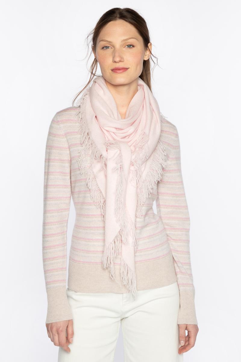 Fringe Triangle Wrap - KINROSS CASHMERE - Banebrook Collections