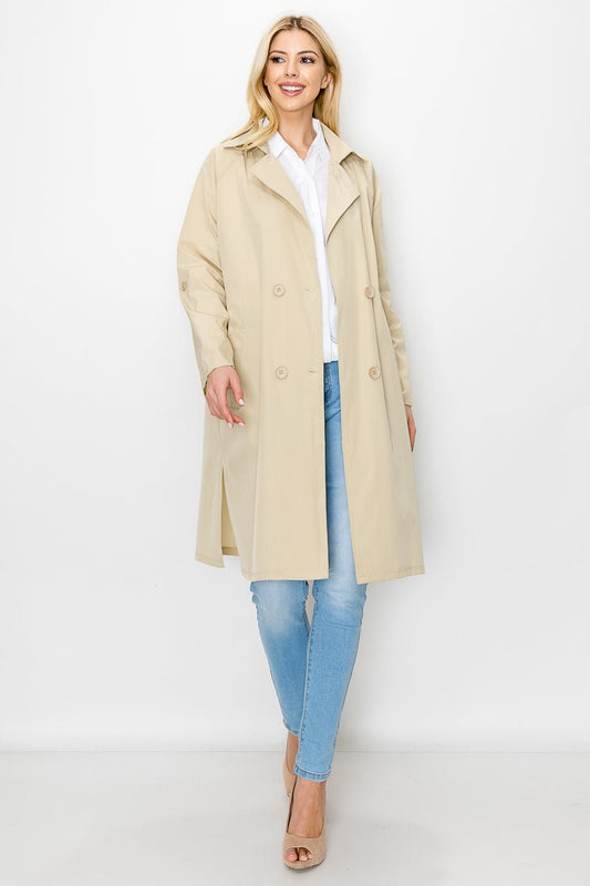 Jamia Woven Trench Coat - JOH APPAREL - Banebrook Collections