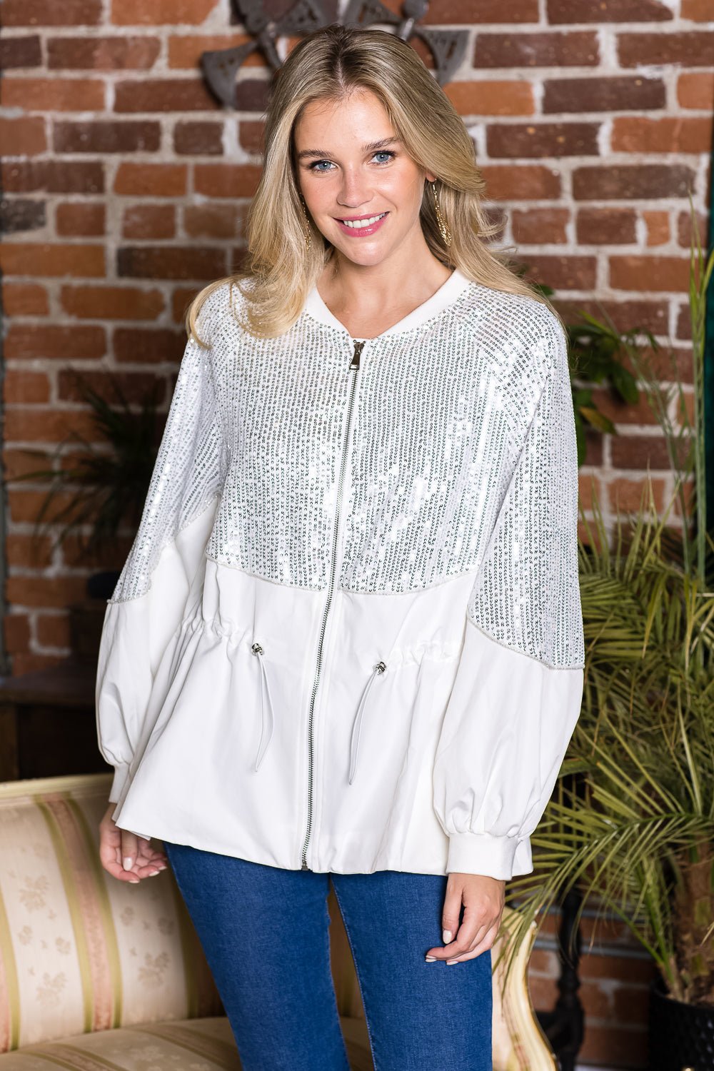 Jane Woven Sequin Jacket - JOH APPAREL - Banebrook Collections