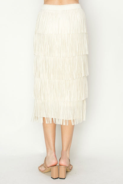 Jayleen Fringe Skirt - JOH APPAREL - Banebrook Collections