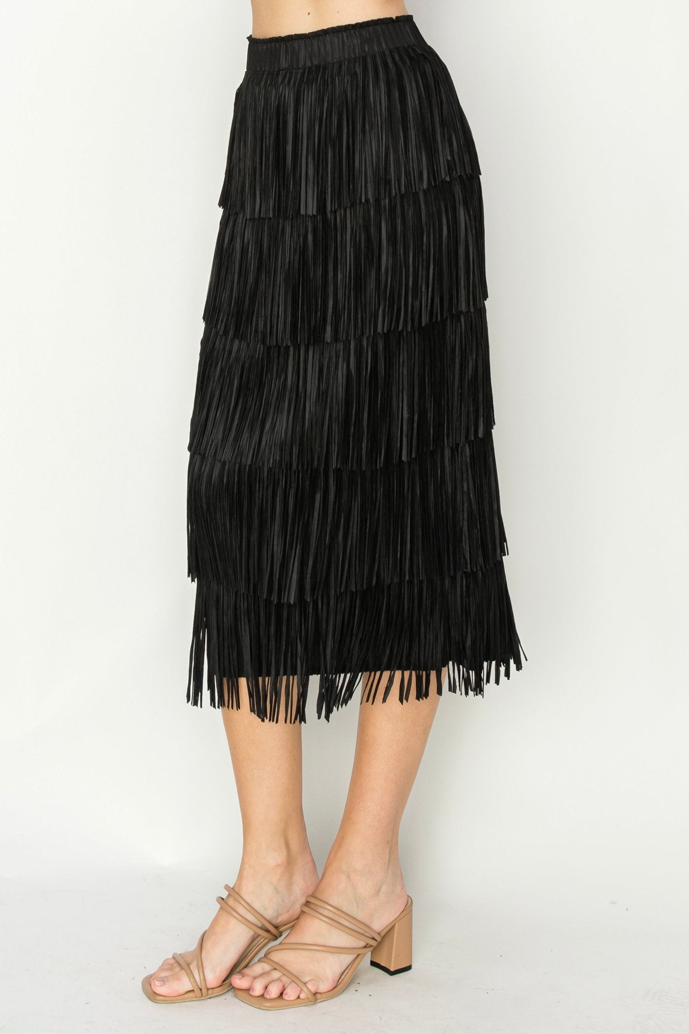 Jayleen Fringe Skirt - JOH APPAREL - Banebrook Collections