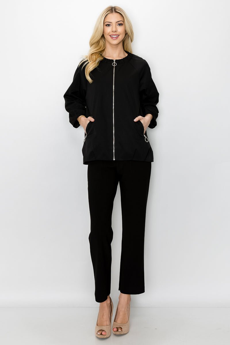 Jerrica Woven Full Zip Jacket - JOH APPAREL - Banebrook Collections