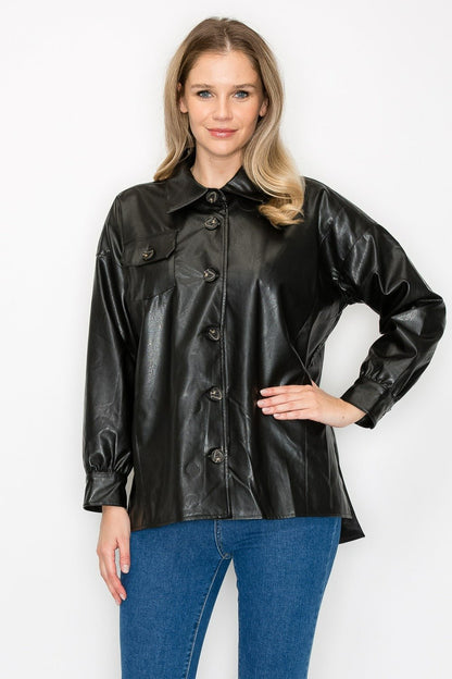 Jiana Leather Jacket - JOH APPAREL - Banebrook Collections