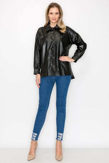 Jiana Leather Jacket - JOH APPAREL - Banebrook Collections