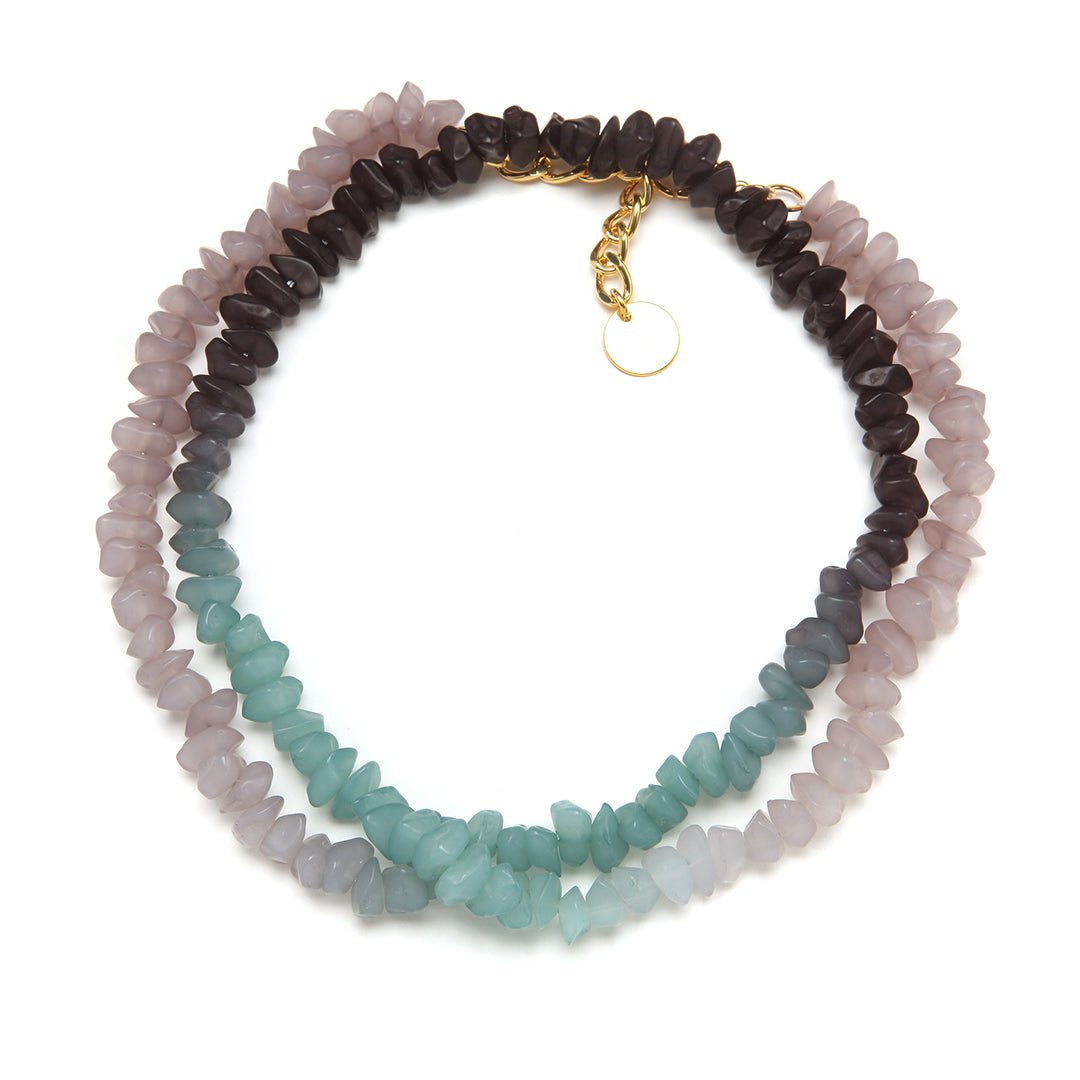 Jolene Necklace Aqua Haze - PONO - Banebrook Collections