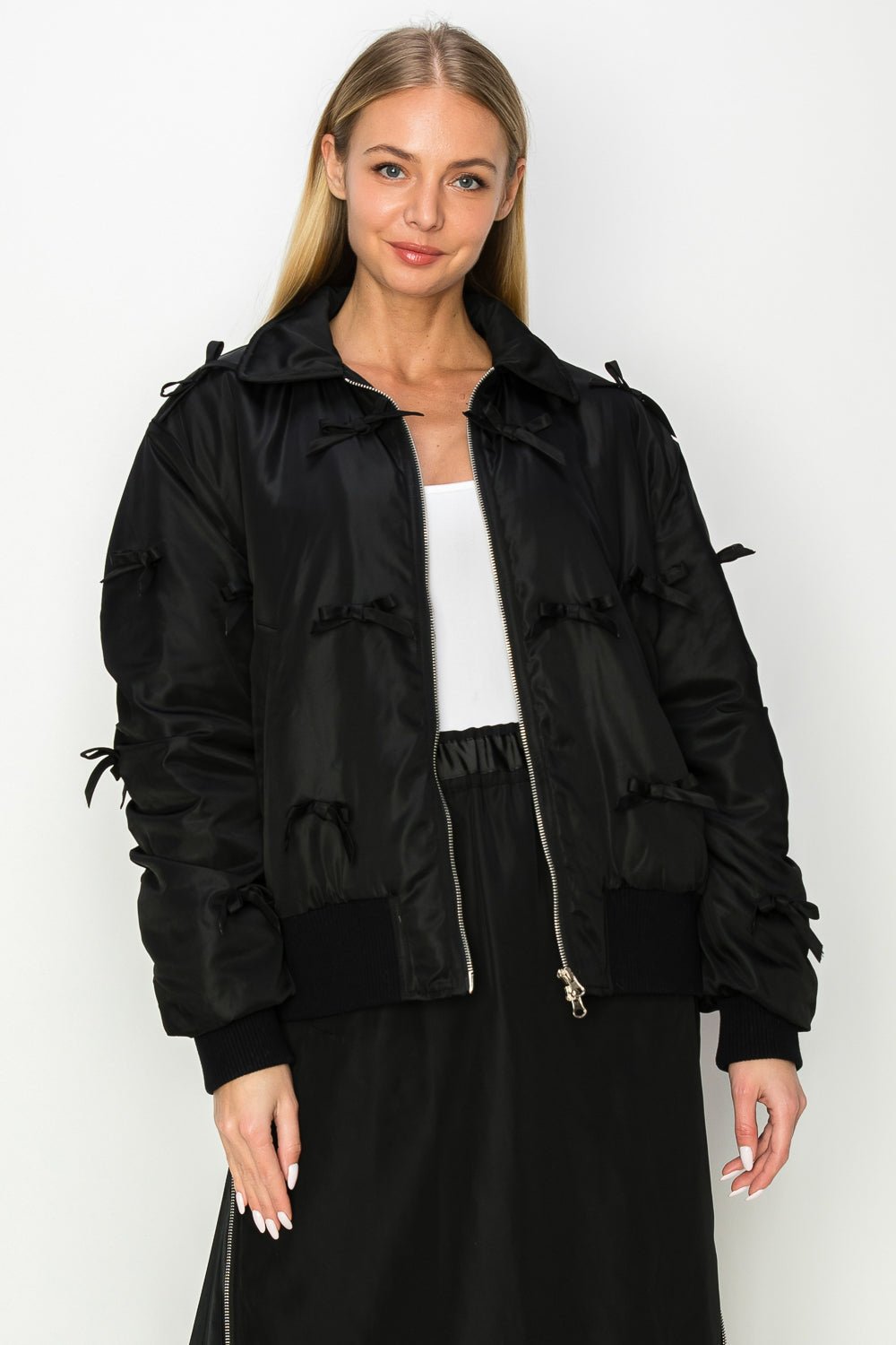 Judith Bomber Jacket with Ribbons - JOH APPAREL - Banebrook Collections