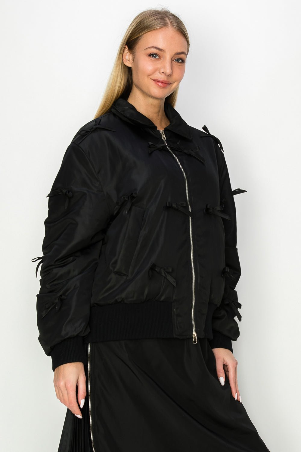 Judith Bomber Jacket with Ribbons - JOH APPAREL - Banebrook Collections