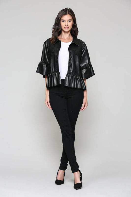 Julia Leather Jacket - JOH APPAREL - Banebrook Collections