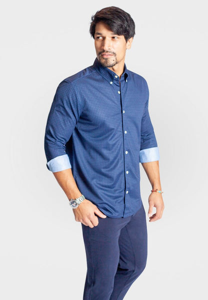 Kensington Long Sleeve Button Down Tech Shirt - BUKI - Banebrook Collections