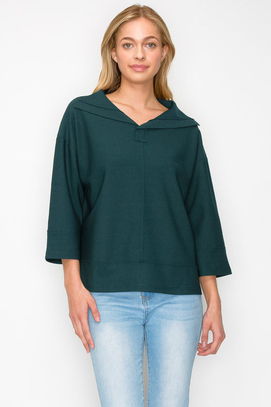 Kourtney Crepe Knit Top - JOH APPAREL - Banebrook Collections