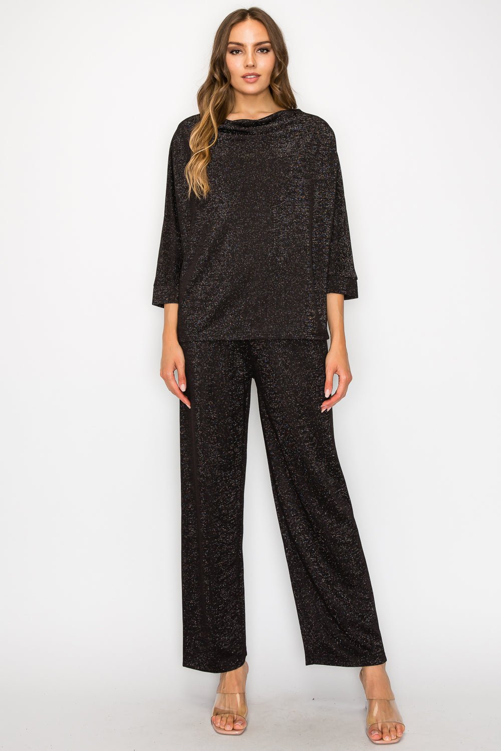 Kris Sparkling Stretch Knit Pant - JOH APPAREL - Banebrook Collections