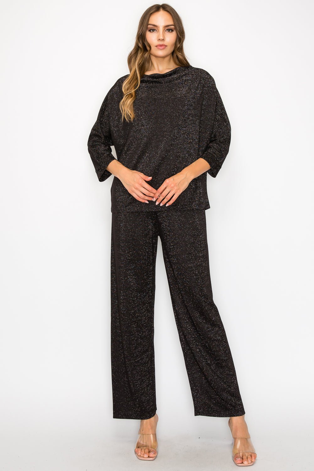 Kris Sparkling Stretch Knit Pant - JOH APPAREL - Banebrook Collections