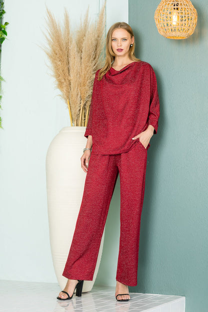 Kris Sparkling Stretch Knit Pant - JOH APPAREL - Banebrook Collections