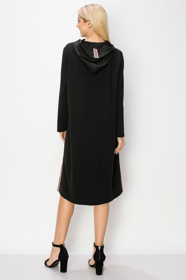 Kylia Crepe Knit Dress With Hoodie - JOH APPAREL - Banebrook Collections