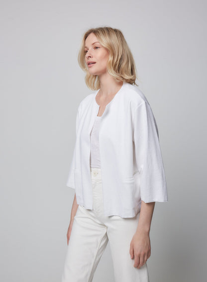 Linen Open Cardigan Jacket - MAJESTIC FILATURES - Banebrook Collections