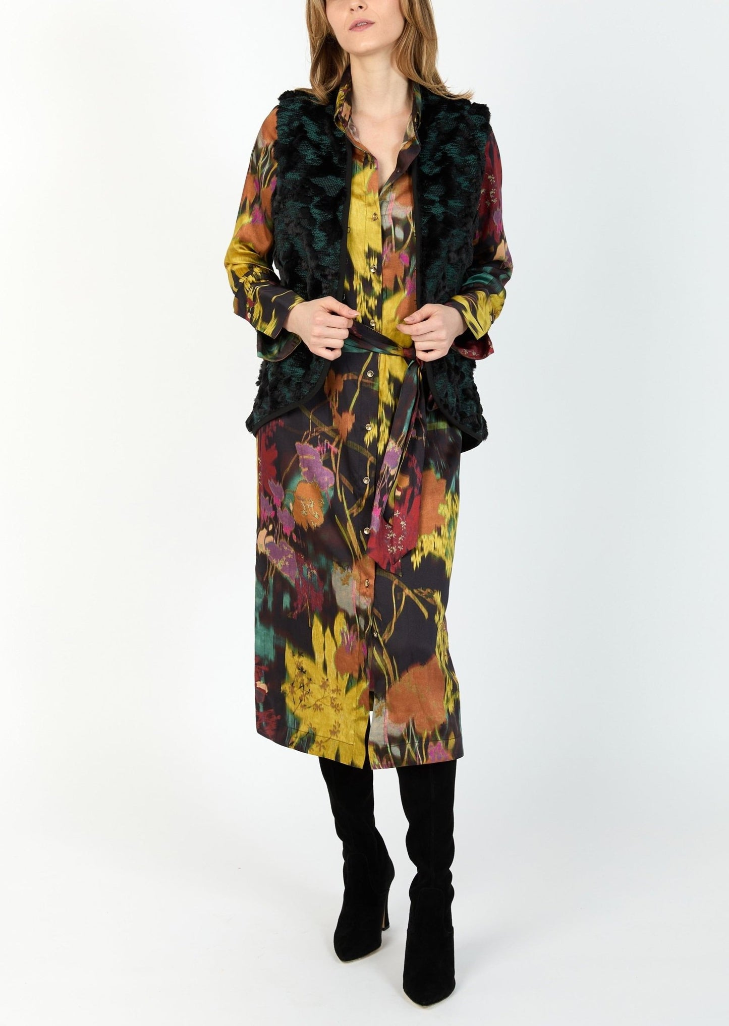 Lugano Faux Fur Vest - HILTON HOLLIS - Banebrook Collections