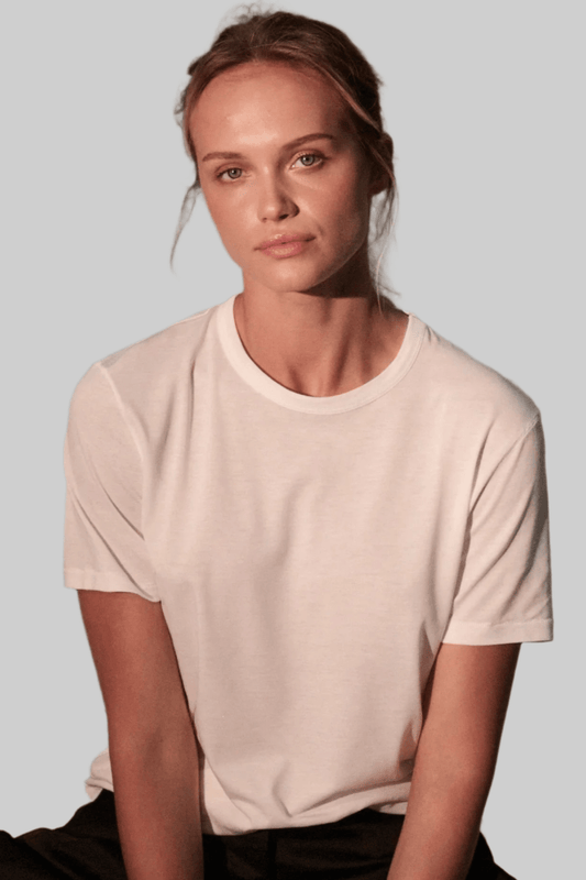 Lyocell Cotton Short Sleeve Semi Relaxed Crewneck T-Shirt - MAJESTIC FILATURES - Banebrook Collections