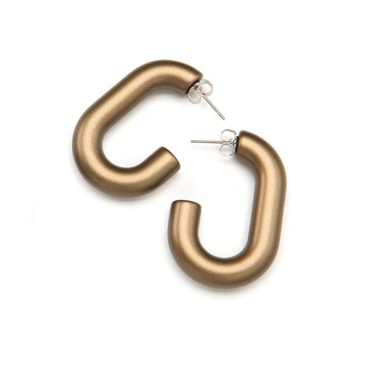 Mini Barile Margo Earring Brass - PONO - Banebrook Collections