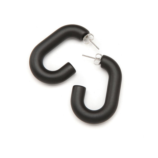 Mini Barile Margo Earring Matte Black - PONO - Banebrook Collections