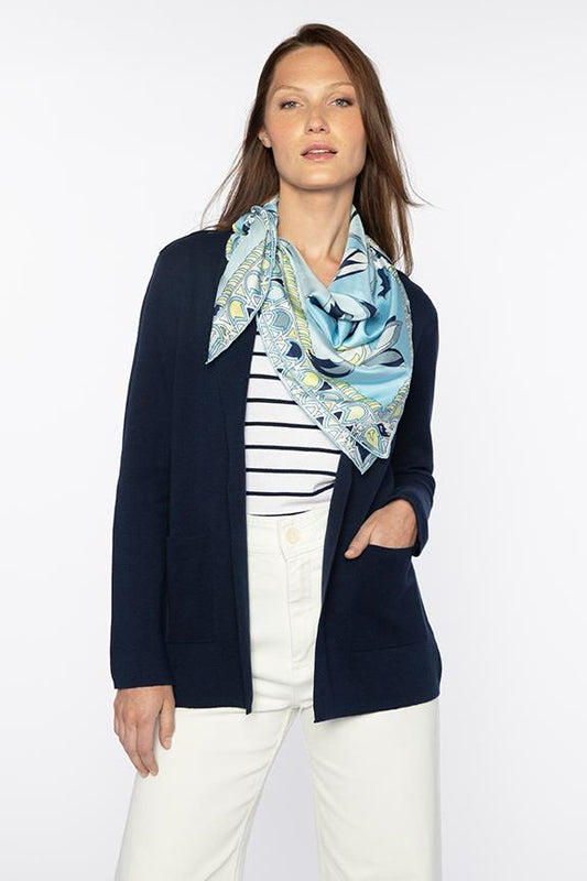 Mod Floral Square Scarf - KINROSS CASHMERE - Banebrook Collections