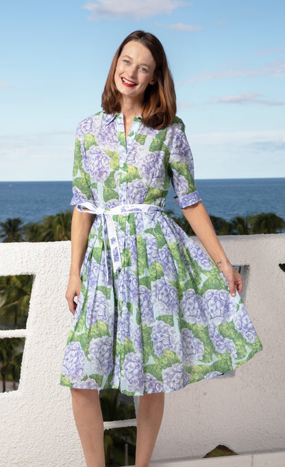 Mrs Maisel Hydrangea Dress Cotton Voile - DIZZY LIZZIE - Banebrook Collections