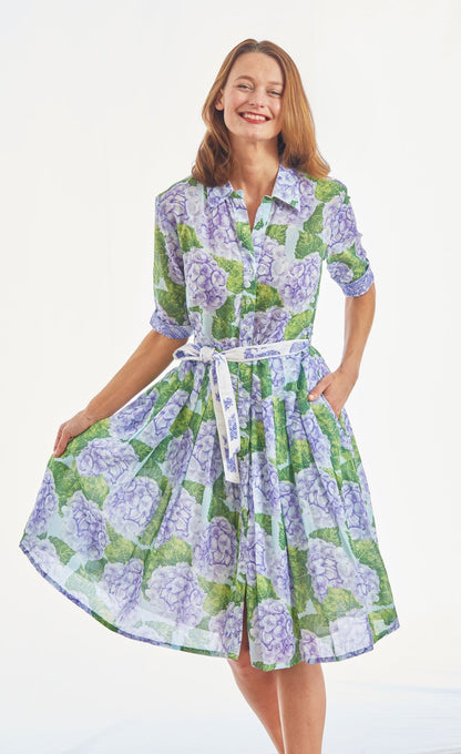 Mrs Maisel Hydrangea Dress Cotton Voile - DIZZY LIZZIE - Banebrook Collections